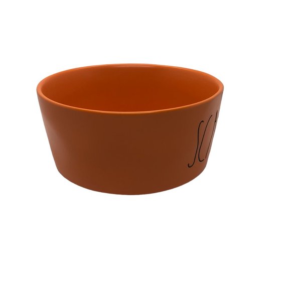 Rae Dunn Orange SCARY CUTE Black LL Halloween XL Ceramic Pet Candy Bowl NEW - Picture 5 of 7